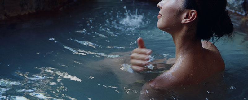 Effective way to get into hot springs